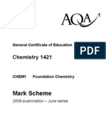 Mark Scheme: Chemistry 1421