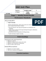 Ubd Unit Plan: Stage 1 - Identify Desired Results Performance Standards