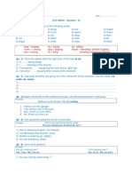 Test Paper - Present Continuous Tense