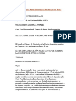 Arg Ley 26200 Instrumenta Corte Penal Internacional Estatuto de Roma