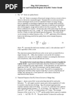 Eleg. 2111 Laboratory 6 "Q" Factor and Transient Response of An RLC Series Circuit