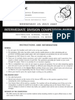 Australian Mathematics Competition 2007