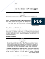 Versos Del Zohar para Yom Kippur