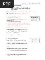 Section 9.5 The Binomial Theorem: Name