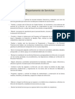 Funciones Del Departamento de Servicios Administrativos