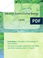 ENVIRONMENTAL BIOLOGY (TKA3104) LECTURE NOTES - 7 Lakes