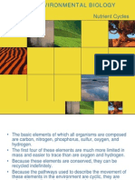 ENVIRONMENTAL BIOLOGY (TKA3104) LECTURE NOTES - 8 Nutrient Cycle