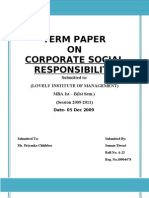 Corporate Social Responsibility