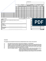 Staff Expense Claim Form Total (Other Than Car Mileage)