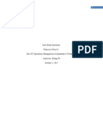 Case Study Questions Francisco Perez Jr. Bus 307 Operations Management & Quantitative Techniques Instructor: Khang Ta October 5, 2015