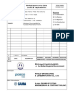 Method Statement For Cable Conduit & Tray Installation PDF