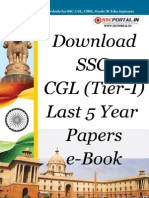 SSC CGL Tier I Last 5 Year Papers e Book WWW - Sscportal.in