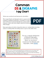 FREE Blends and Digraphs Chart