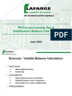 PE Pyroprocessing Day 4 Volatilisation Balance Calculation: June 2004