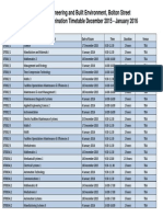 Semester One Examination Timetable Dec 2015 - Jan 2016