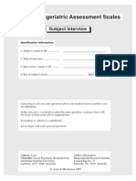 The Psychogeriatric Assessment Scales: Subject Interview