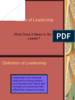 Nature of Leadership and Leadership Theories