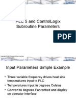 PLC 5 and Controllogix Subroutine Parameters