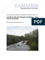 Link River Falls Fish Passage Investigation - Flow Velocity Simulation