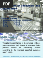 Introduction of Validation and Qualification