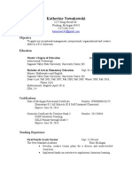 Katherine Nowakowski-Teacher Resume