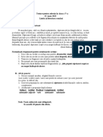 2 Testare Rom Pentru Clasa A V A PDF