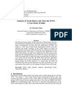 Analysis of Trade Before and After The WTO: A Case Study of India