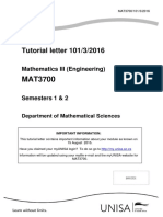 Tutorial Letter 101/3/2016: Mathematics III (Engineering)