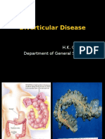 Diverticular Disease: H.K. Oh M.D. Department of General Surgery