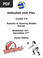 Volleyball Unit Plan Real