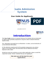 Applicant User Guide For Graduate Admission System