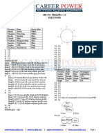 Sbi-Po-Prelims - 15 Solutions Reasoning: WWW - Careerpower.in WWW - Careeradda.co - in