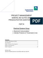 Project Management PQQ Part B - Electrical Systems Group