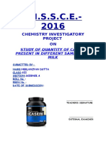 Study of Quantity of Caesin Present in Different Samples of Milk