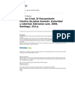 Polis 8070 2 Renato Cristi El Pensamiento Politico de Jaime Guzman Autoridad y Libertad Ediciones Lom 2000 Santiago 223 P