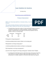 MATH 221 Final Exam Statistics For Decision