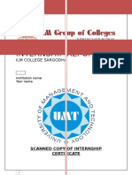 Internship Report On ILM College (Sargodha)