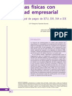 Personas Físicas Con Actividad Empresarial. Práctica Integral de Pagos de IETU, IsR, IVA e IDE