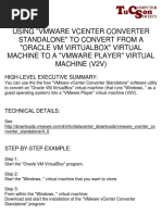 VVCS v2v Convert VirtualBox To VMware