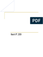 IV. Physical Organization and Models: March 9, 2009