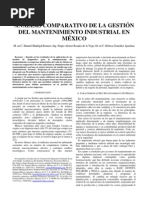 Análisis Comparativo de La Gestión Del Mantenimiento Industrial en México