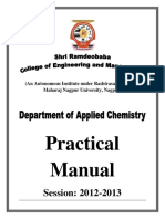 Applied Chemistry Practical Manual Session 12-13 PDF