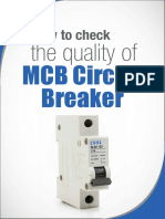 How To Check The Quality of Miniature Circuit Breaker (MCB)