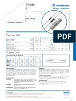 Power Metal Oxide Film Resistors: Electrical Data