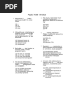 Practice Test A - Structure