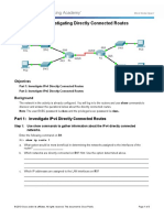 4.3.2.5 Packet Tracer - Investigating Directly Connected Routes Instructions