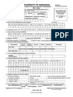 Admission Form For Private Candidates MA MSC Annual System