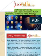 Daily Horoscope, Match Prediction, Indian and Vedic Astrology