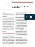 Risk of Perforation Using Rigid Oesophagoscopy in The Distal Part of Oesophagus