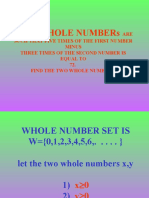 Whole Numbers